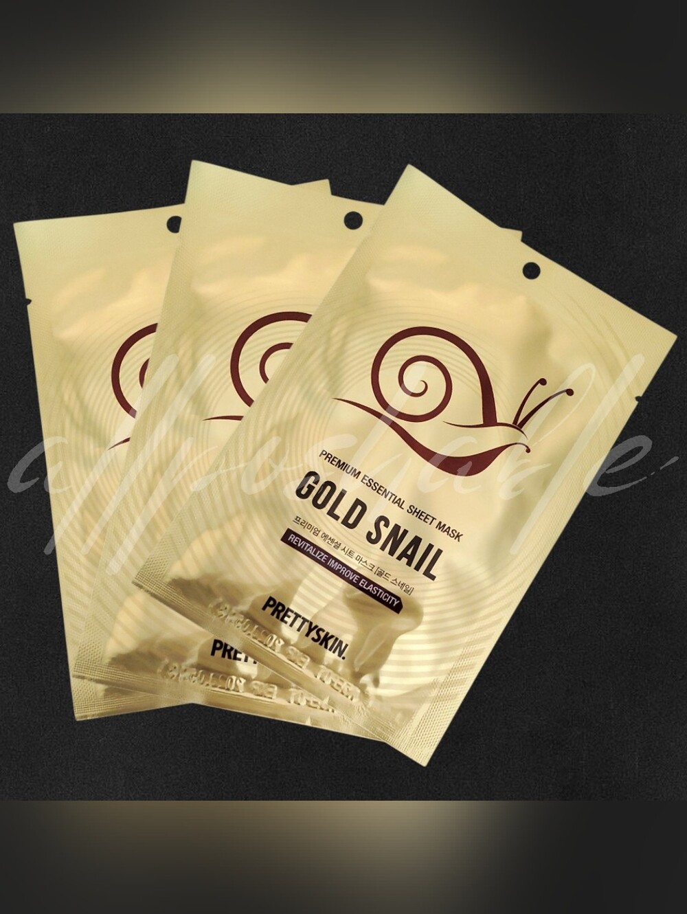 3 PRETTYSKIN Premium Essential Sheet Mask - Gold Snail
